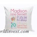JDS Personalized Gifts Personalized Baby Girl Announcement Cotton Throw Pillow JMSI2671